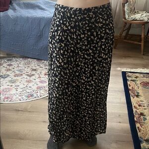Black Floral maxi skirt